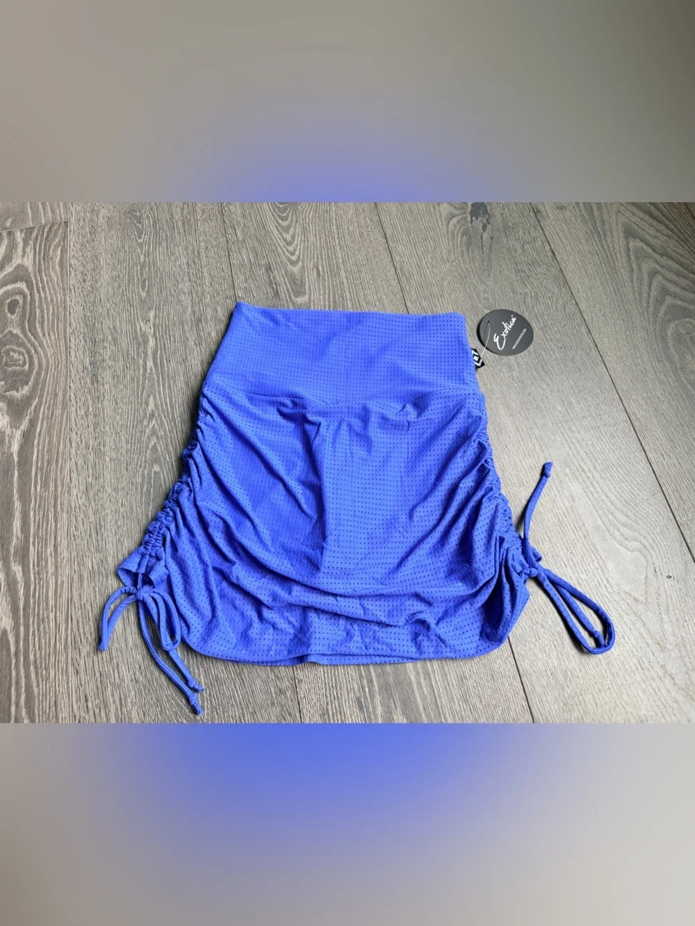 Exotica ExoticAthletica Electric Blue Bball Mesh High Waisted Tie Side Skort